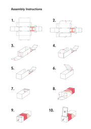 Wo skincare product storage Origami Organiser instructions